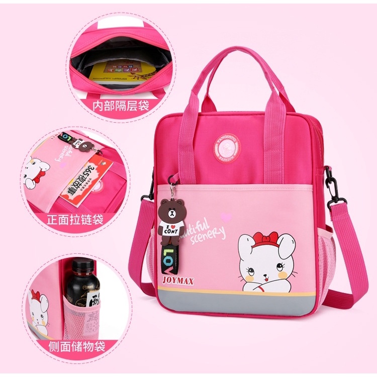 tas ransel anak tk sd perempuan karakter pink import rabita kanvas murah premium besar gendong ta494