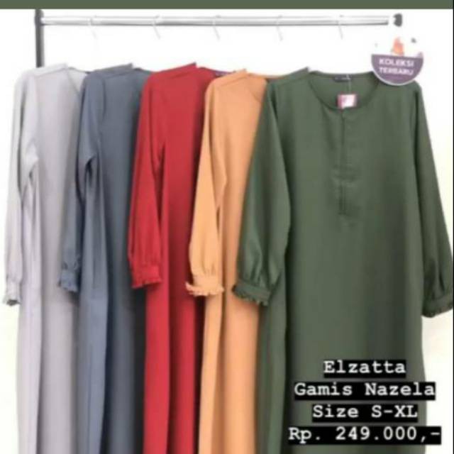 Gamis Polos Terbaru Gamis Nazela Elzatta