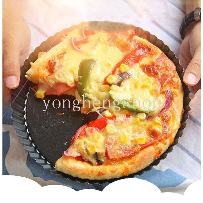 Loyang Kue / Pie / Pizza Bentuk Bulat Bahan Aluminum Alloy Anti Lengket Ukuran 8 &quot;