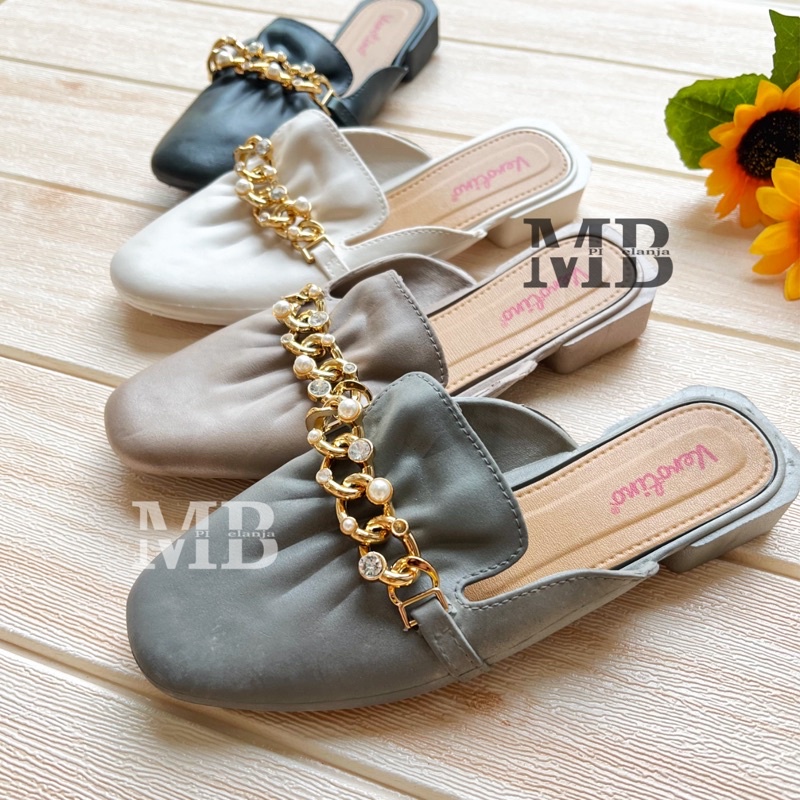 SEPATU SANDAL JELLY WANITA IMPORT SLOP RANTAI