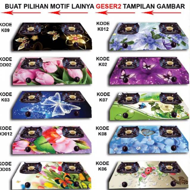

Stiker kompor motif kupu