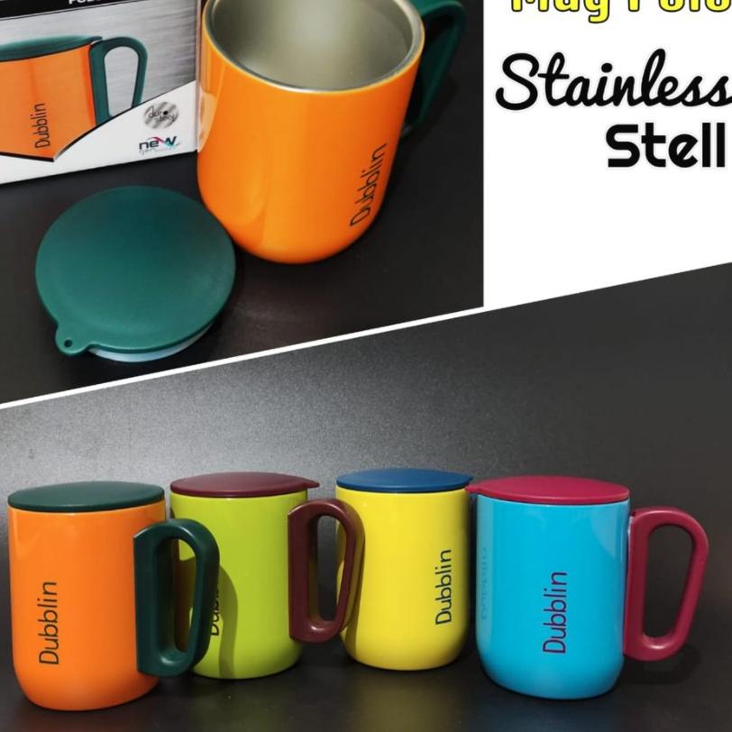 0WN Mug Gelas Cangkir Termos Kopi Tahan Panas Dublin 220 ML Teh Stainless Steel Dubblin WLC-98