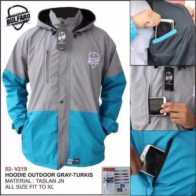 [ COD ] JAKET HOODIE OUTDOR WARNA KOMBINASI ORIGINAL BULFARO