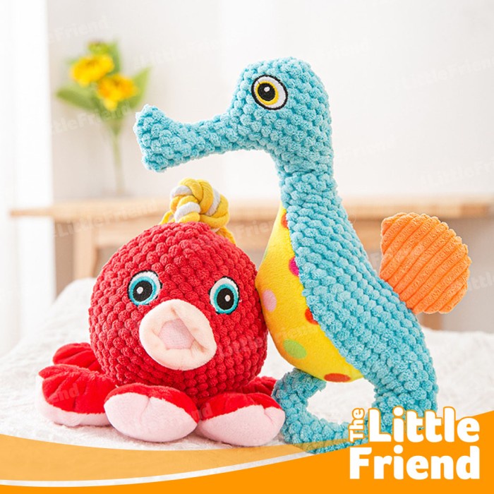 Mainan Anjing Kucing Boneka Tali Dog Toy Plush SEAHORSE dan OCTOPUS