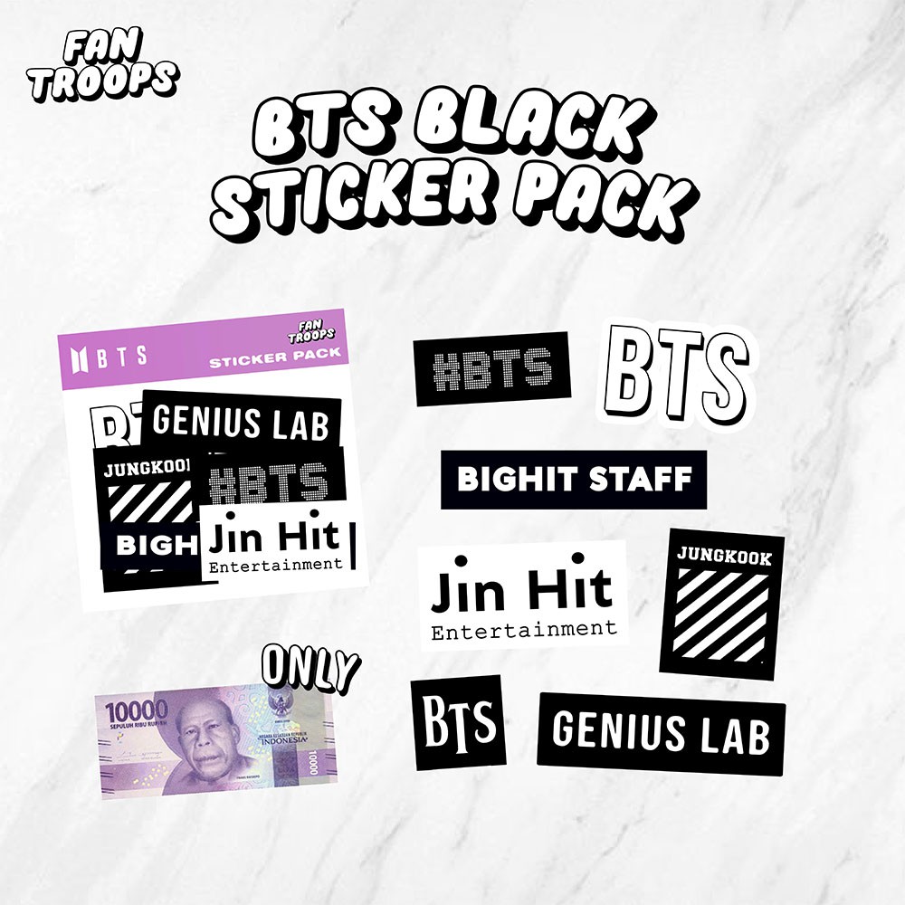 BTS BLACK STICKER PACK
