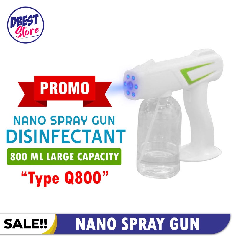 DBEST - COD - 800ML NANO GUN SPRAY DESINFEKTAN /FOGGING MACHINE WIRELESS DISINFECTION BLUE LIGHT