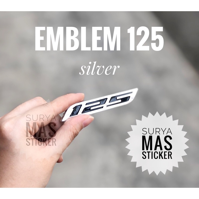 emblem logo 125 sepasang stiker logo honda vario 125 timbul motor