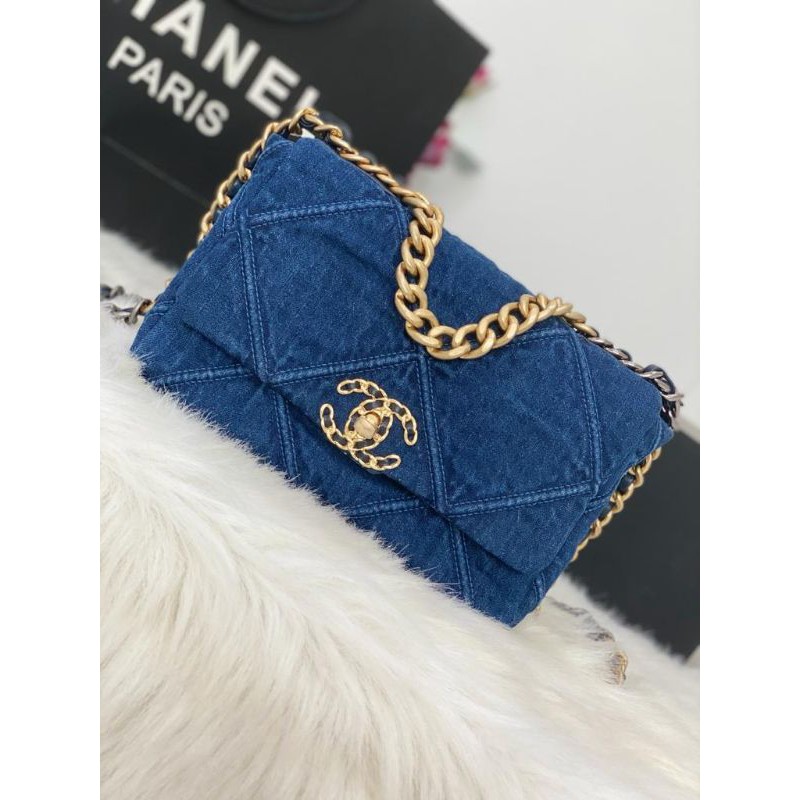 19K FLAP BAG DENIM