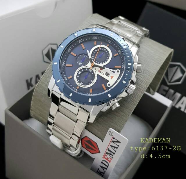 Jam pria Kademan 6137 original tahan air