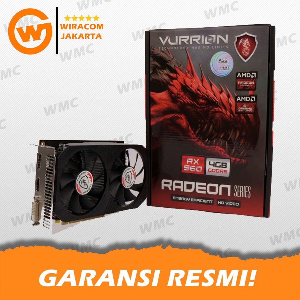 Vurrion RX560 4gb DDR5 128bit RADEON VGA Card / RX 560 / RX-560 GDDR5