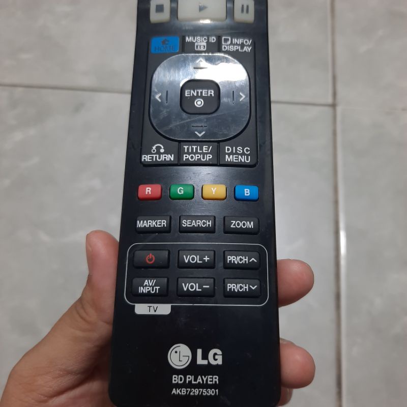 REMOTE REMOT DVD LG BD PLAYER AKB72975301 ORIGINAL ASLI