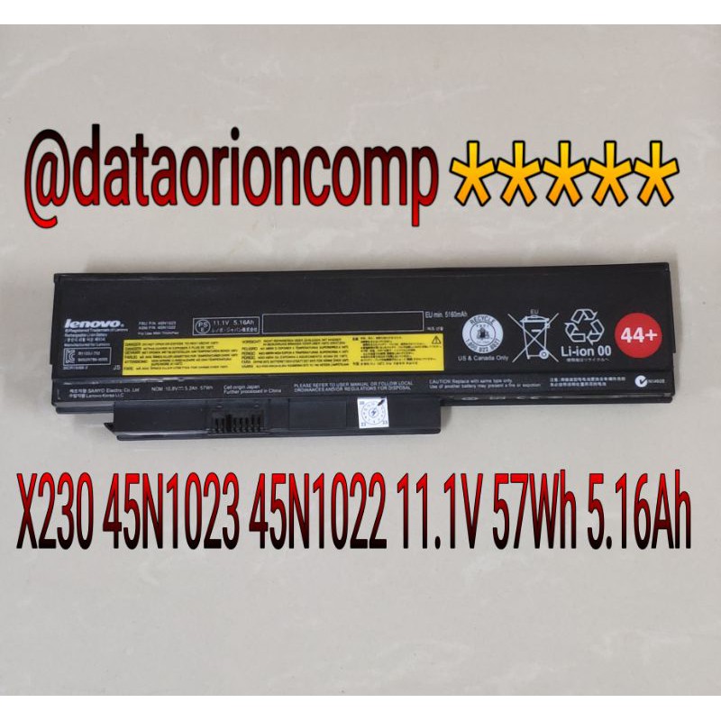 Baterai Battery Lenovo X230 X230i x230t 45n1024 45n1025 44+ series