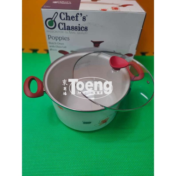 PANCI CANTIK GT 24 W/GL LID POPPIES