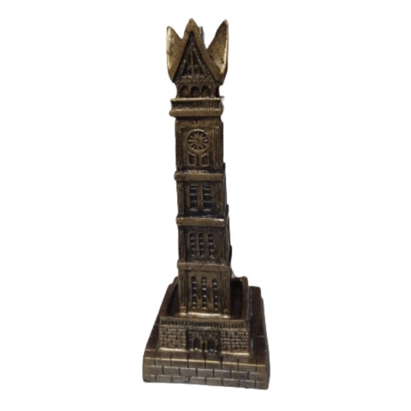 PAJANGAN MINIATUR JAM GADANG BUKIT TINGGI BAHAN FIBERGLASS UKURAN 25x6x6 cm - DEKORASI RUMAH