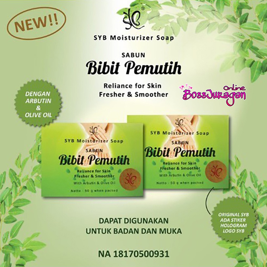 (BOSS) SYB WHITENING BIBIT PEMUTIH - SYB BIBIT PEMUTIH WHITENING BODY LOTION,BODY SCRUB ,SABUN DAN INFUS