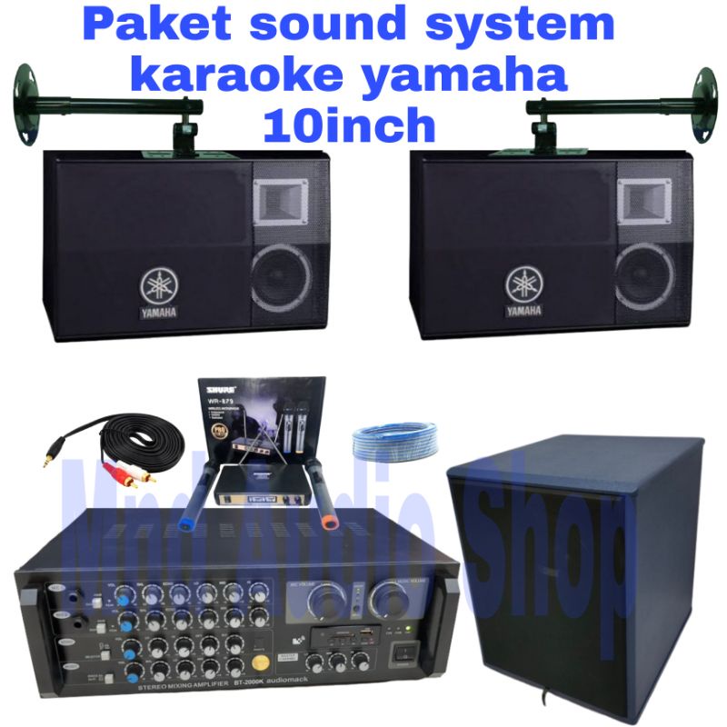 Paket Sound System karaoke Yamaha 10inch ( Bass 1top)