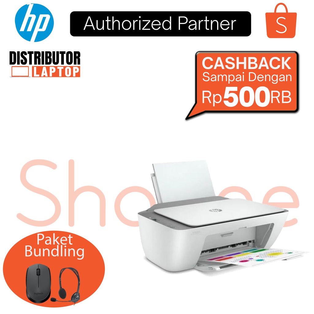 PRINTER AIO HP 2775 Ink Advantage Deskjet All In One WIRELESS SCAN COPY - CICILAN 0%