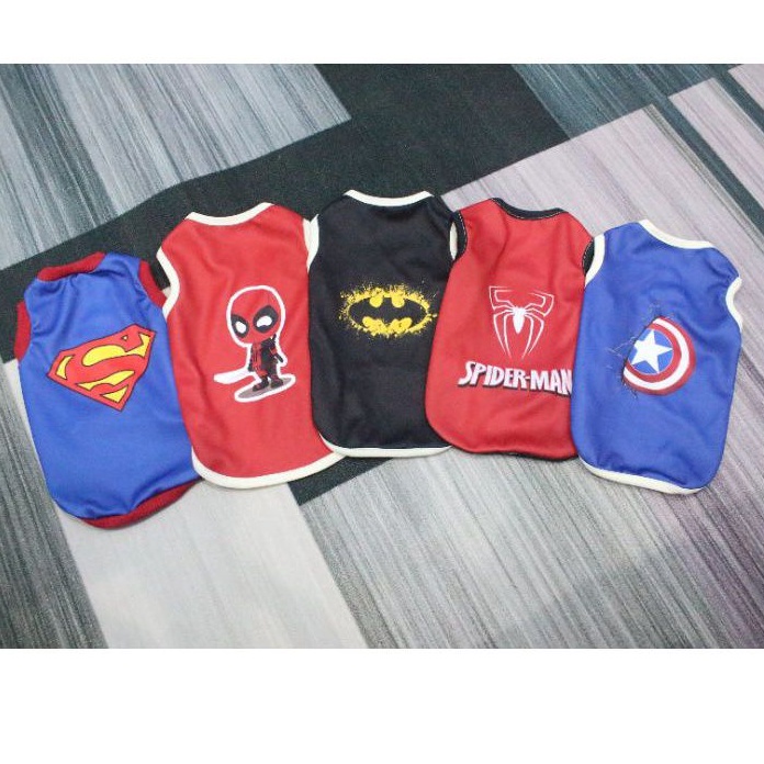 baju kucing anjing kelinci superhero murah size s m l xl /yukbelanjagaes