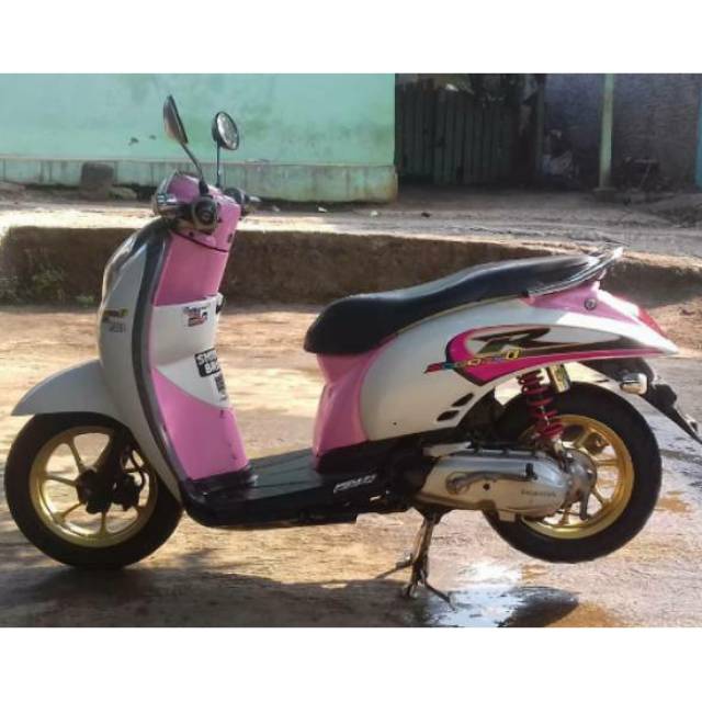 (BISA COD) STRIPING STIKER LIS VARIASI THAILAND MOTOR HONDA SCOOPY MOTIF SCOOPYI R