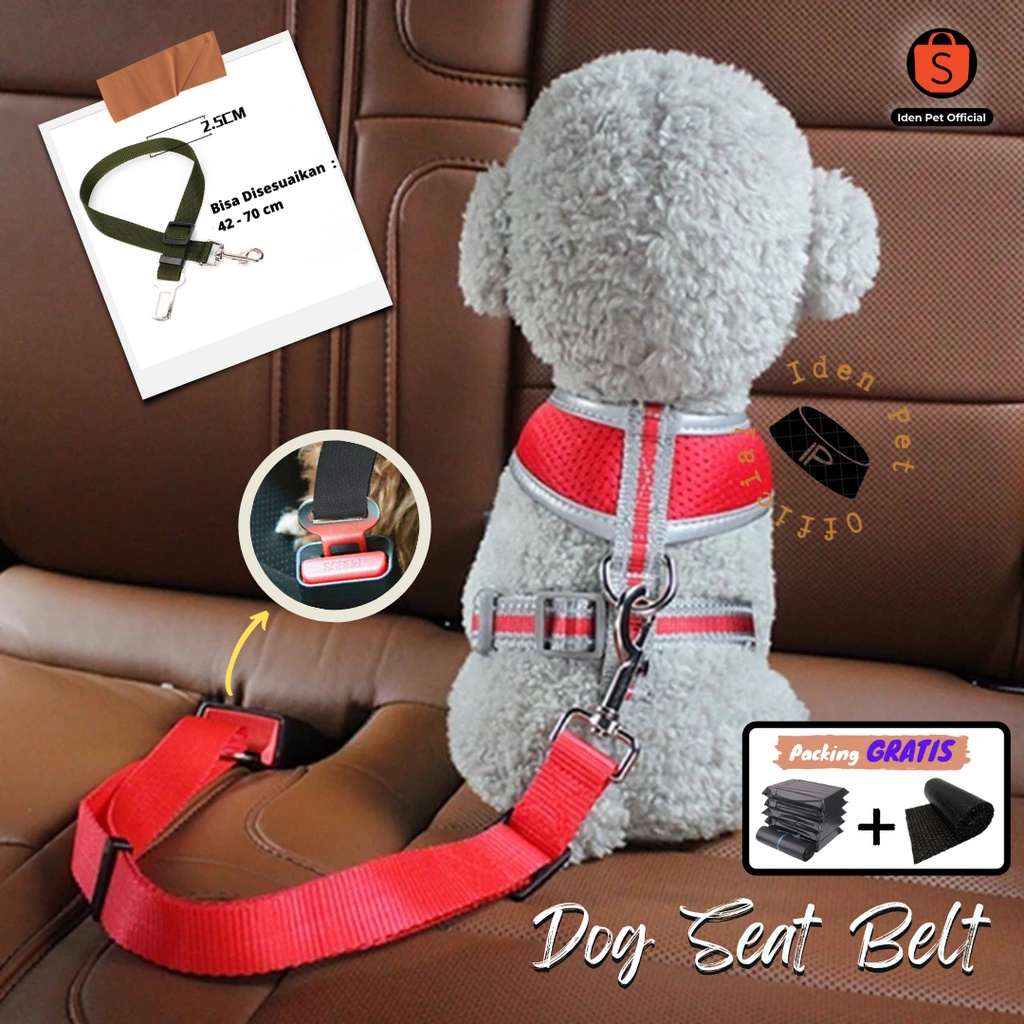 Tali Seat Belt Anjing Besar Sabuk Pengaman Kucing Kecil di Mobil Dog Cat Car Belt