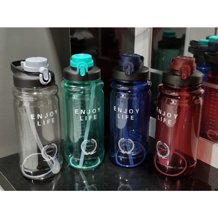 Botol Minum Olahraga Bahan Tebal Anti Pecah!! Botol minum 2Liter Nature Botol Minum Olahraga / Botol Minum Sport Besar