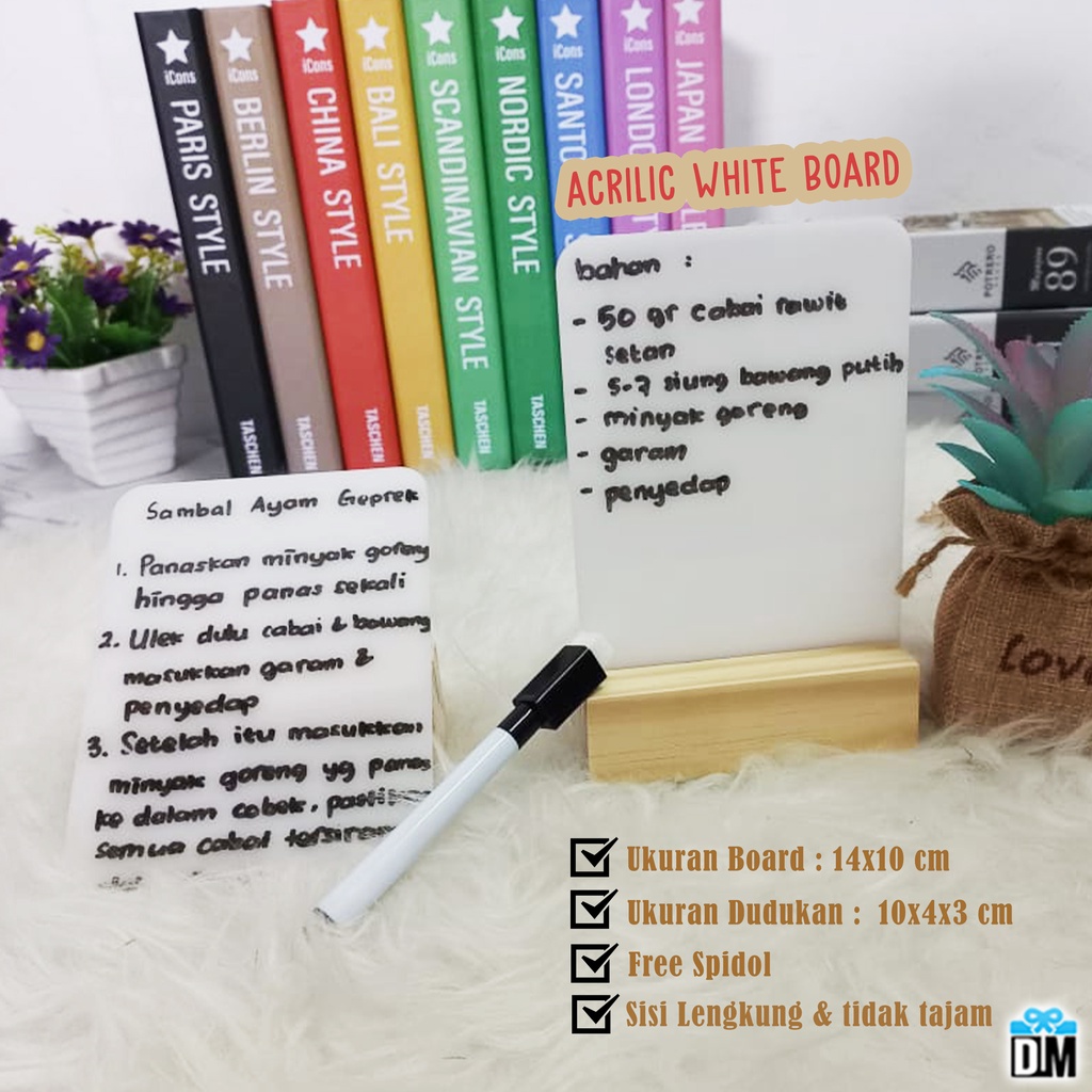 

Papan Tulis Akrilik Acrilic White Board Akrilik Planner Schedule Akrilik Polos Murah Aesthetic #M