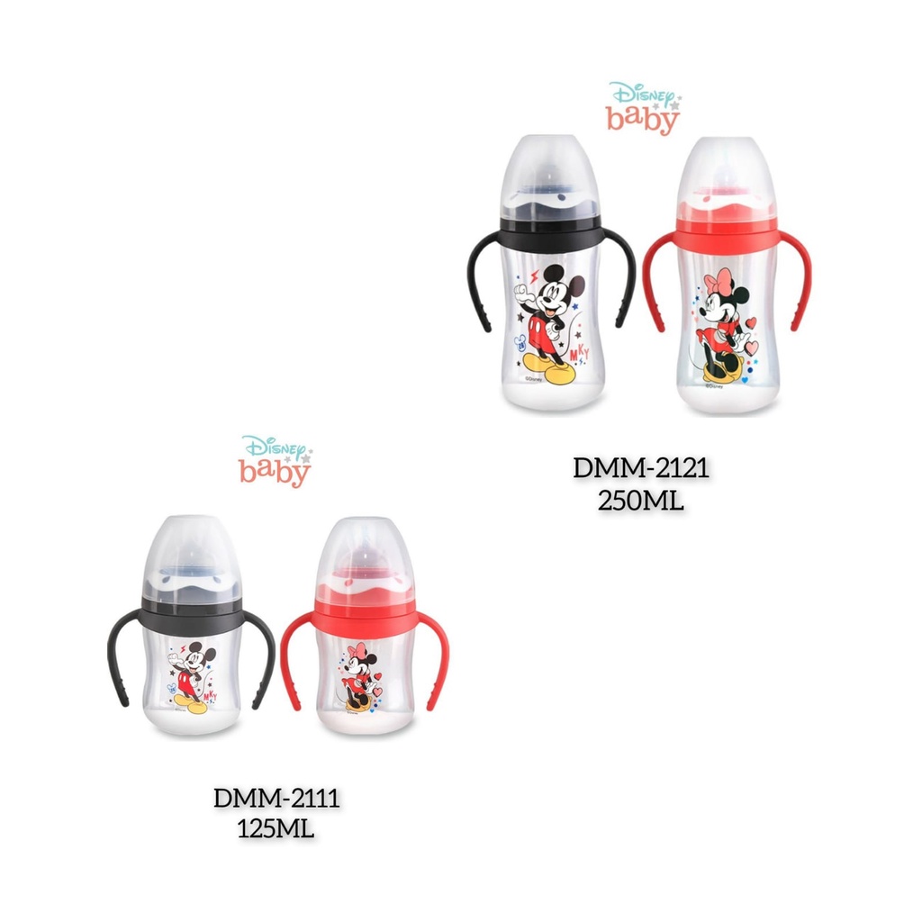 Lusty Bunny Disney Baby Bottle WIDENECK With Handle - Bottle Susu Bayi 125ml/250ml (DMM-2111/2121)