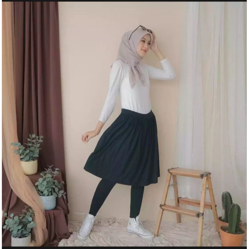 Legging rok jumbo standar wanita bahan kaos premium