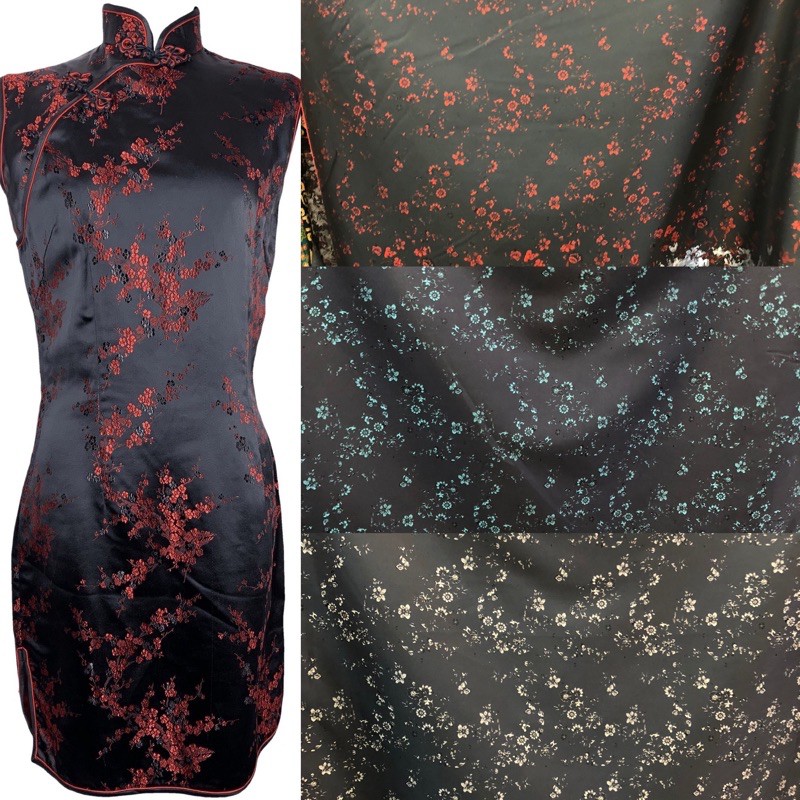 Kain cheongsam, kain qibao, tafeta motif, bridal motif,bridal imlek, tafeta imlek