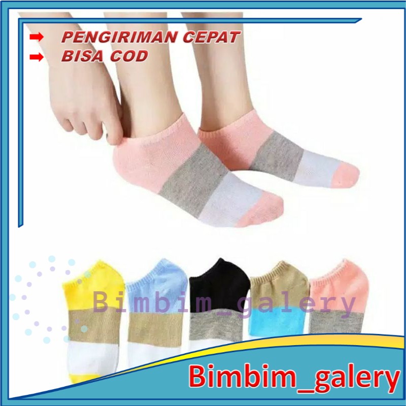 kaos kaki 3 warna semata kaki KAOS KAKI WANITA MOTIF 3 WARNA IMPORT SEMATA KAKI