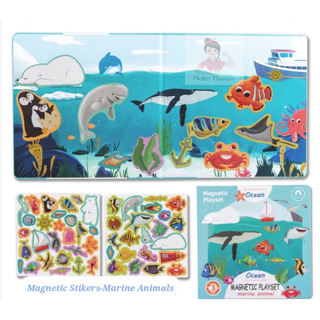 Buku Stiker Magnet Anak/Magnetic Sticker Book/Buku Menempel Mainan Edukasi Kualitas Premium