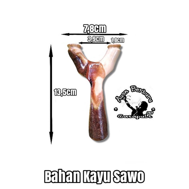 Ketapel OTT dari bahan kayu SAWO/Ayon Catapult