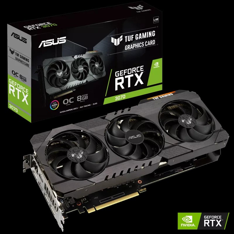 VGA GEFORCE ASUS RTX 3070 RTX3070 TUF GAMING OC V2 8GB GDDR6X