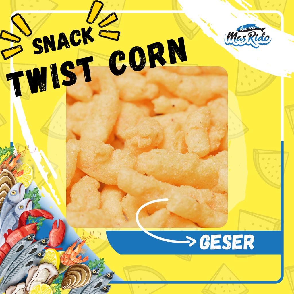 

Twist Corn Original Snack Jagung Panggang Cemilan Renyah Gurih Murah