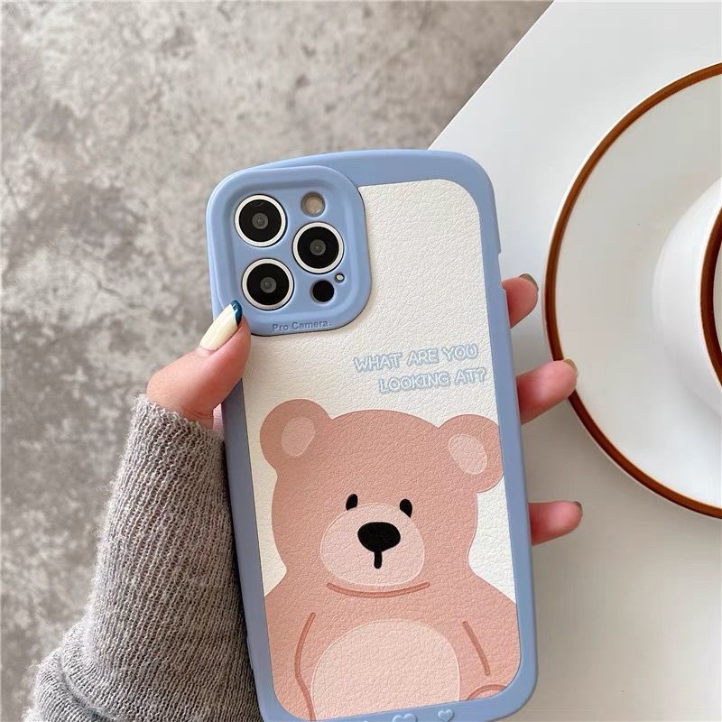 Case Desain Beruang Untuk IPhone 12 13 11 Pro Max X Xs Max Xr 7 8 Plus Xxcs