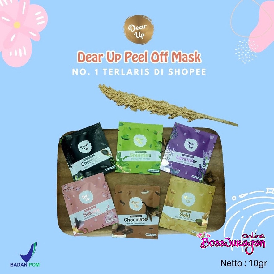 (BOSS) (10gr) DEAR UP Peel Off Mask | Masker Wajah | Peel Off Mask (✔ BPOM)