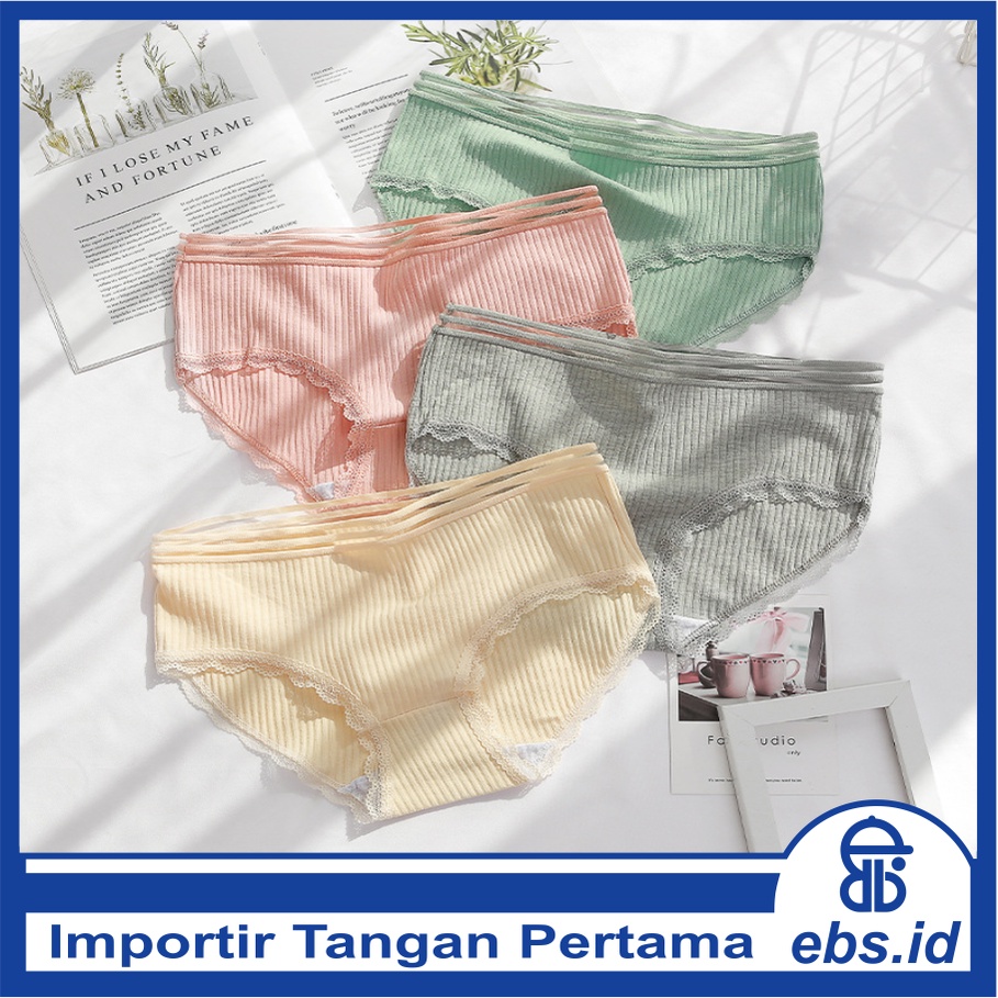 𝐄𝐁𝐒 ✅ PW021 Celana Dalam Wanita CD Bahan Nylon Katun Fashion Korea Import Murah COD
