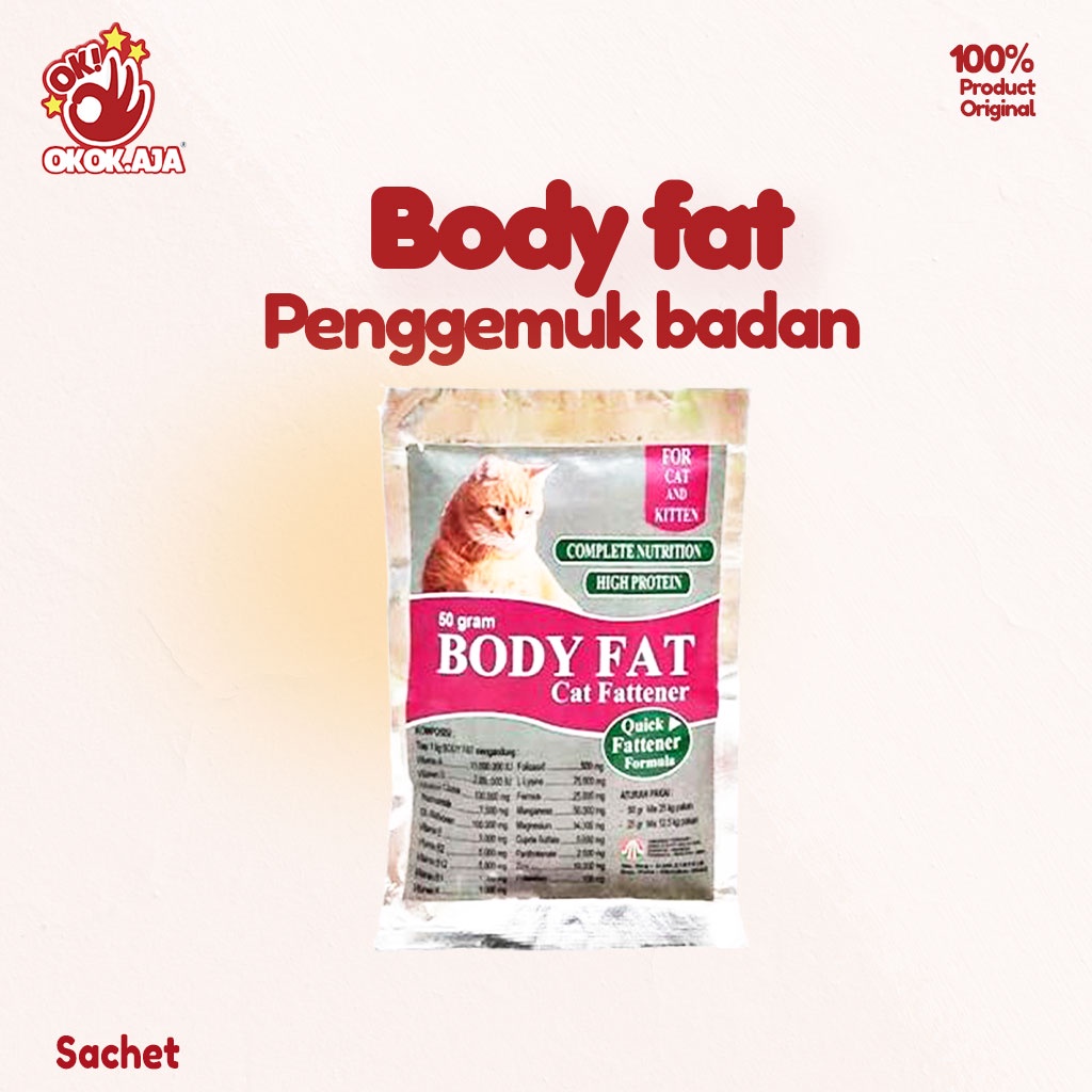 Vitamin penggemuk Kucing BODY FAT Cat Fattener 50gr