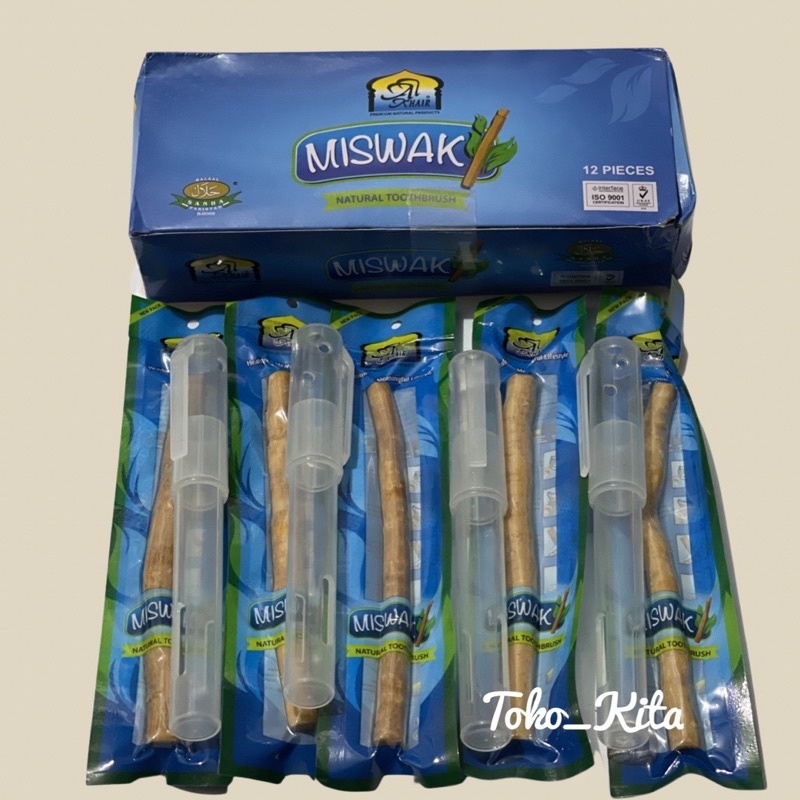 Siwak Holder Miswak Al Khair &amp; Sewak Al Fazal Import PAKISTAN Dengan Wadah Praktis