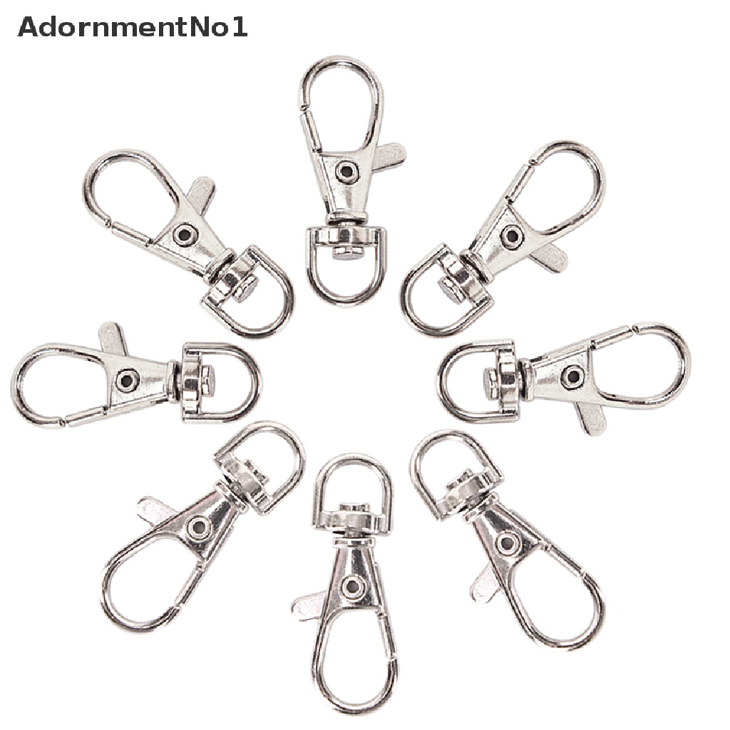 (AdornmentNo1) 10pcs Klip Kait Gantungan Kunci / Tas Warna Silver