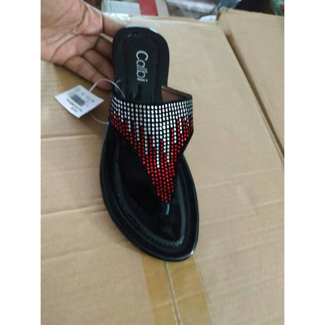 Sandal jepit teplek wanita calbi TQS1618 merah