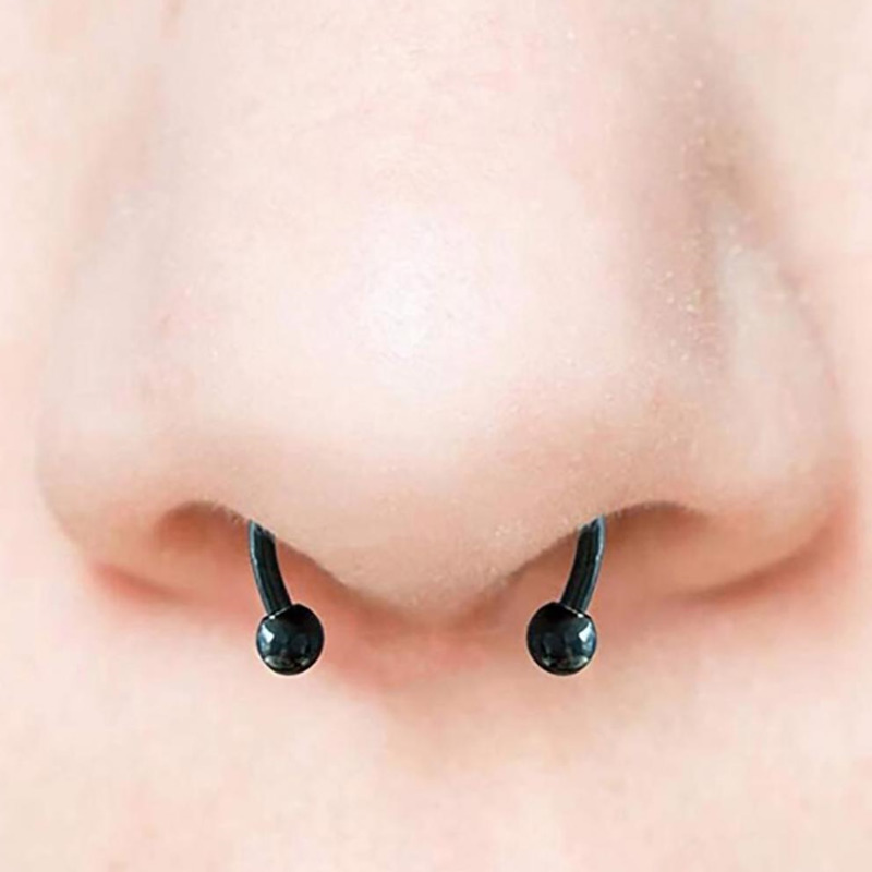 Magnetic Septum Nose Ring Horseshoe Fake Nose Ring Hoop Non-Piercing Jewelry