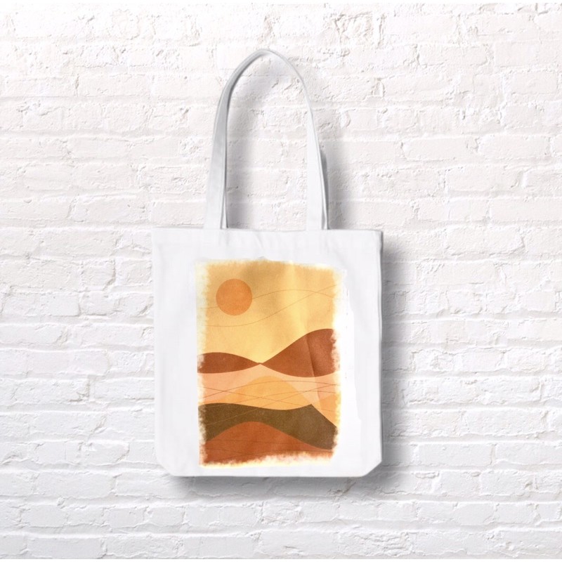 Face abstract nordic art style tote bag totebag