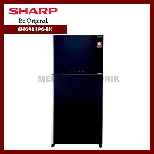 SHARP SJ-IG961PG-BK KULKAS 2 PINTU PLASMACLUSTER INVERTER 656 LITER
