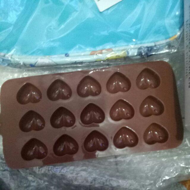 [bayar Di Tempat]peralatan Baking: Cetakan Fondant Kue/jelly/coklat Bahan Silikon Bentuk Hati