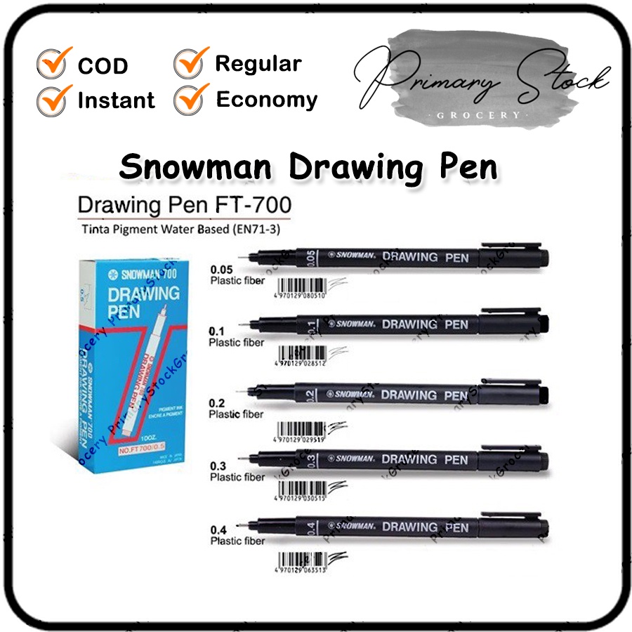 

Snowman Drawing Pen FT 700 Pulpen Kaligrafi 0.1 0.2 0.3 0.4 0.5 0.6 0.7 0.8 0.05 1.0 2.0