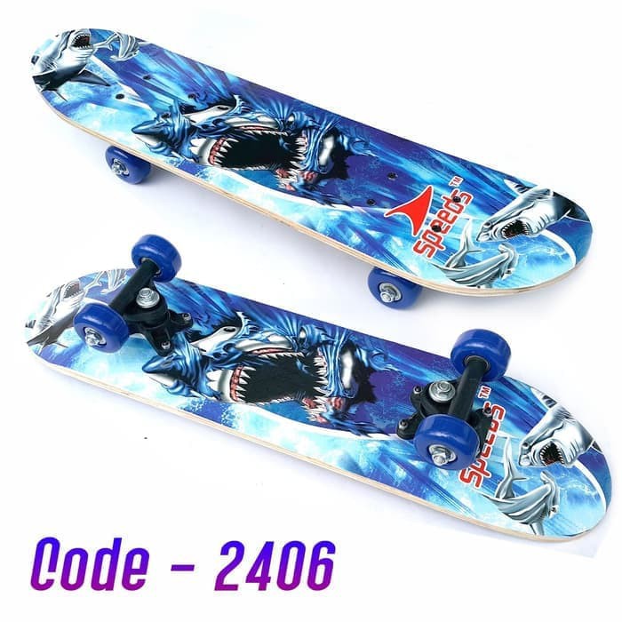 Mainan Skateboard Full Set Anak2 Kids Kayu Canada Papan Roda PVC 2406