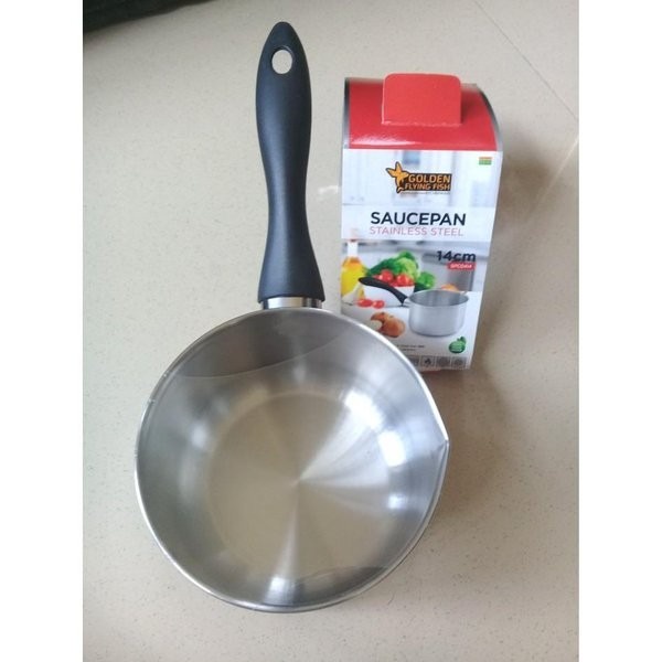 Saucepan Stainless Panci Susu 14cm SPC0414 Golden Flying Fish Milk Pan