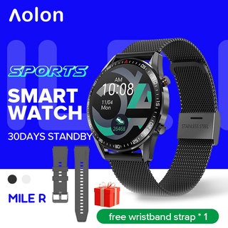 Aolon Smartwatch Mile R Waterproof Sport Watch Fitness Tracker Stainless Steel Strap Call Reminder Smart Watch