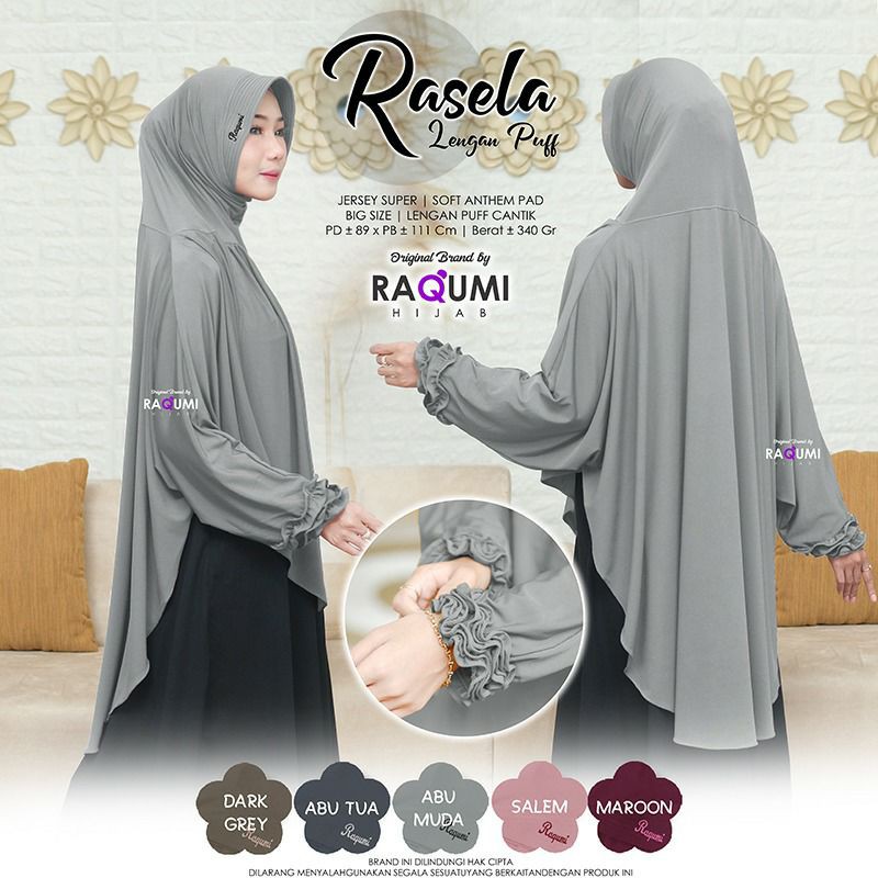 hijab RASELLA LENGAN PUFF ORI RAQUMI HIJAB